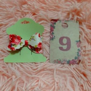 Floral hair bow